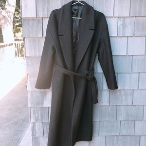 COS black wool coat 100% wool